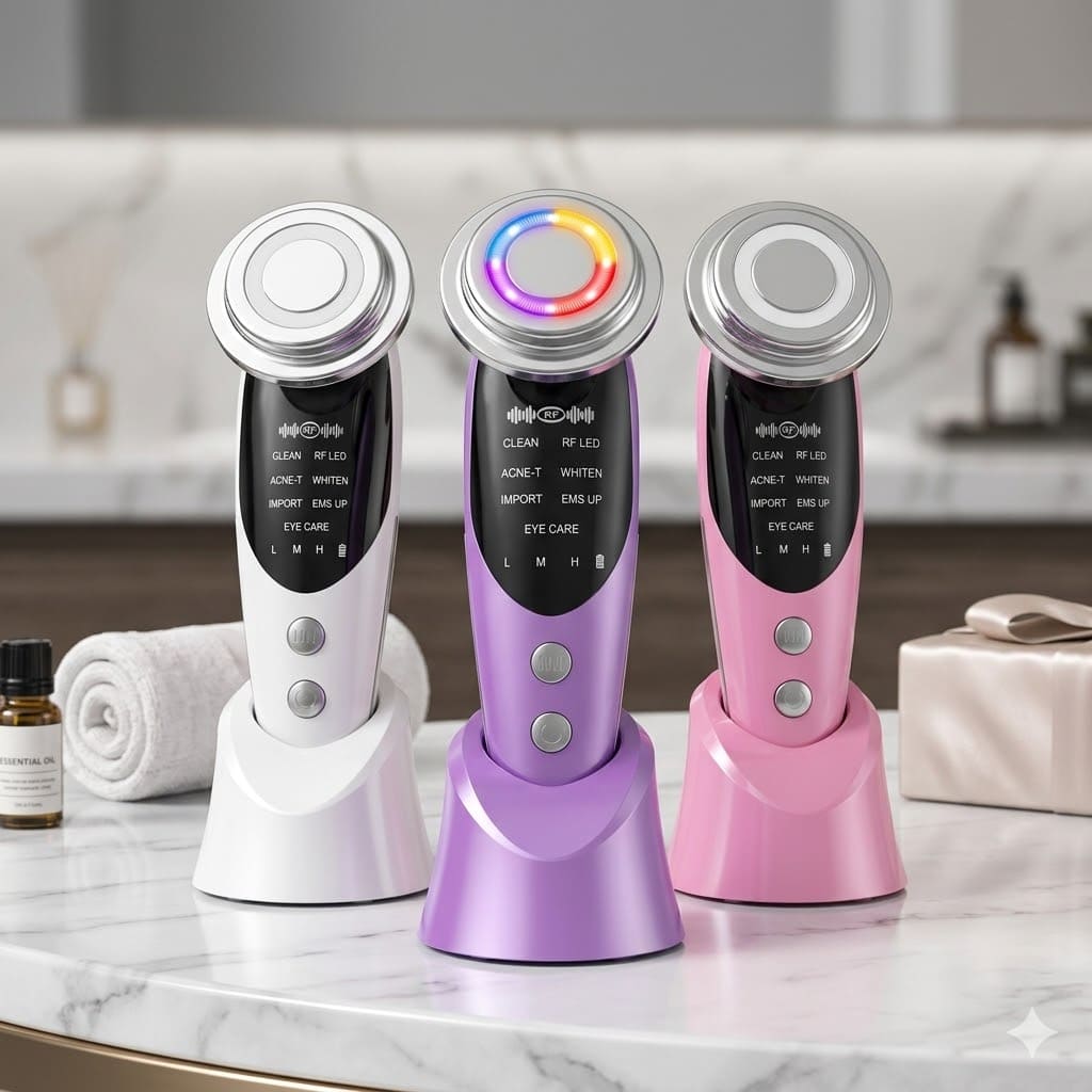 Massaggiatore viso EMS 7in1 /Funzioni Caldo & Freddo - Microcorrenti 4 LED